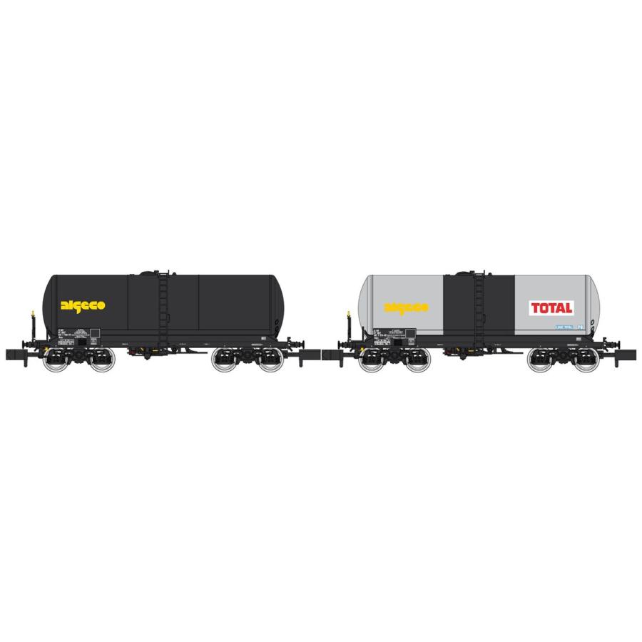 Nゲージ 鉄道模型 貨車 REE Modeles SNCF 2x タンク車 ANF ALGECO TOTAL Y23M Era IV DC | 