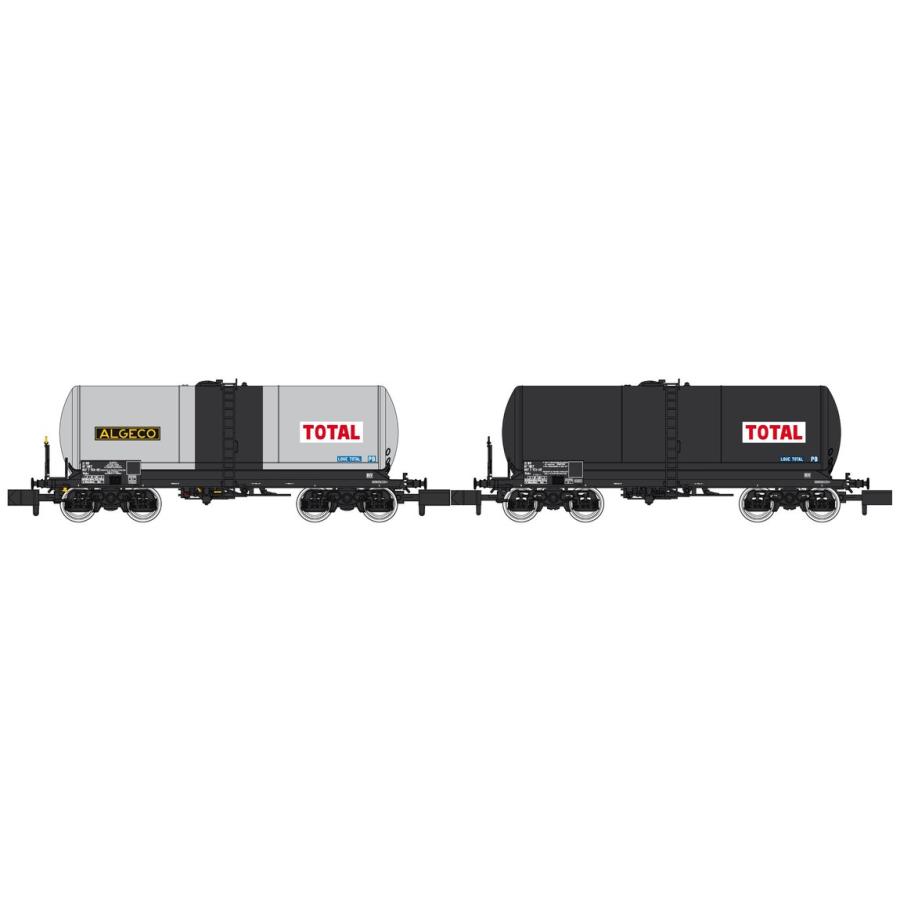 Nゲージ 鉄道模型 貨車 REE Modeles SNCF 2x タンク車 ANF ALGECO TOTAL Y23M Era IV DC | 