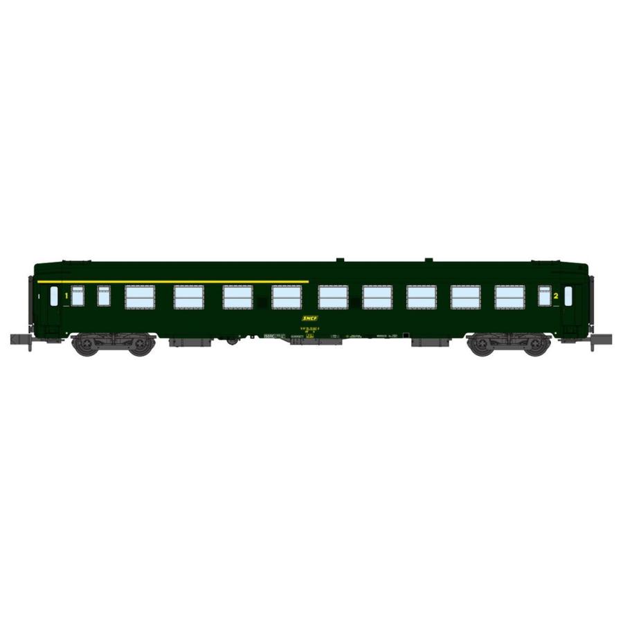 Nゲージ 鉄道模型 客車 REE Modeles SNCF UIC Y A4B5 1st 2nd Class Era IV DC green | 