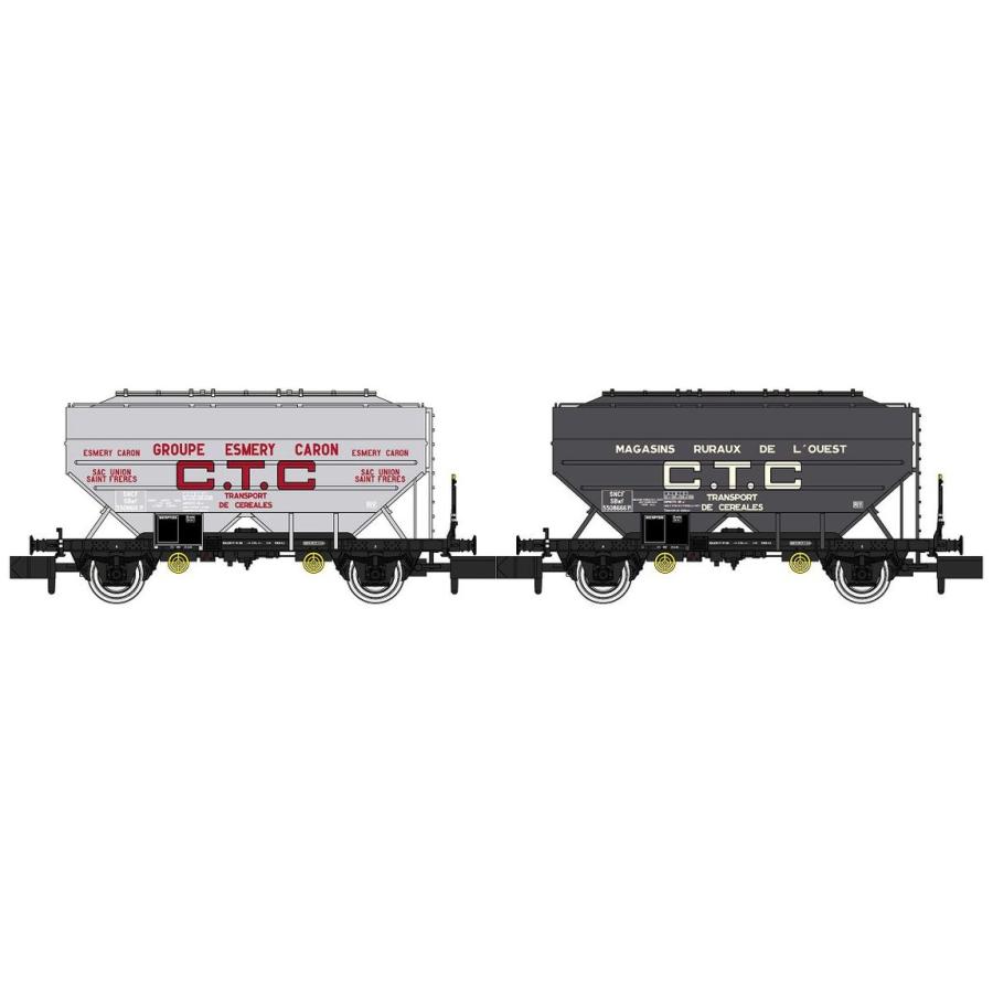 Nゲージ 鉄道模型 貨車 REE Modeles SNCF CTC Grain wagon RICHARD 2pcs Set Era III | 