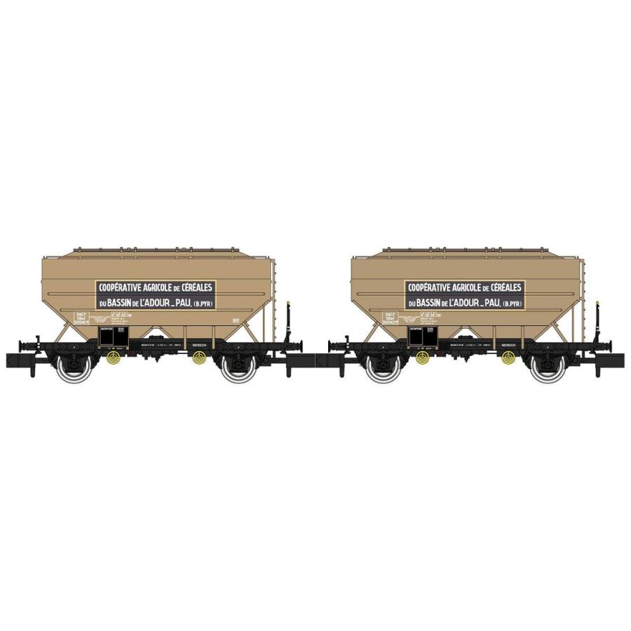 Nゲージ 鉄道模型 貨車 REE Modeles SNCF COOP Grain wagon RICHARD 2pcs Set Era III | 