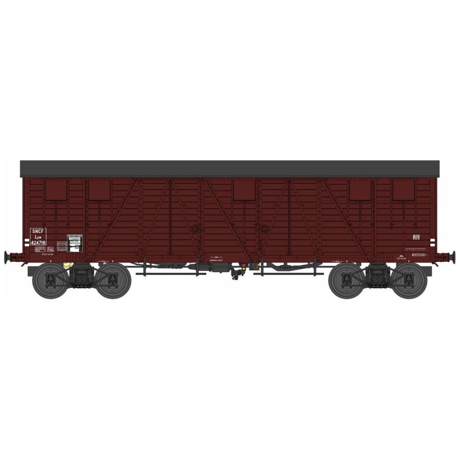 HOゲージ 鉄道模型 有蓋車 REE Modeles REEモデレー SNCF Lyw 424718 Era III DC TP 4 doors | 