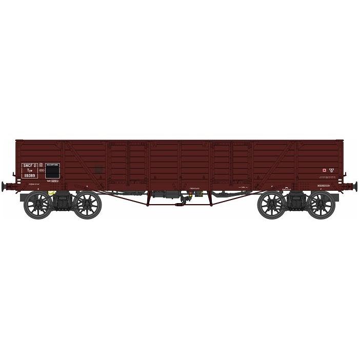 HOゲージ 鉄道模型 貨車 REE Modeles SNCF 無蓋車 TP Era III DC 4-axle brown TOMBEREAU ex | 