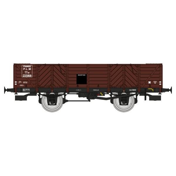 HOゲージ 鉄道模型 無蓋車 REE Modeles PLM TTw 4 Portes wood brown Era II DC | 