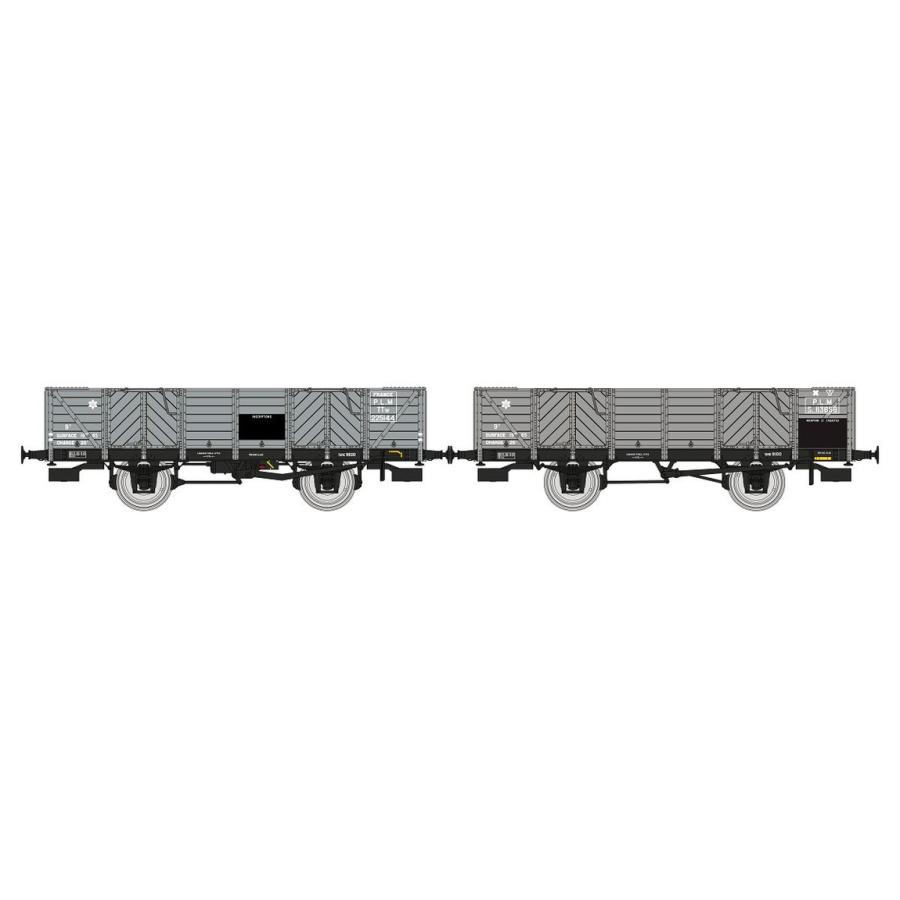 HOゲージ 鉄道模型 無蓋車 REE Modeles PLM SL TTw 2 cars 4 Portes wood grey Era II DC | 