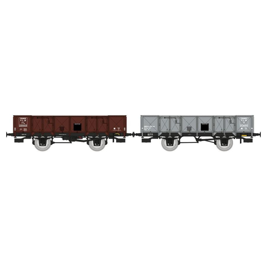 HOゲージ 鉄道模型 無蓋車 REE Modeles PLM TT TTw 2 cars 4 Portes steel Era III DC | 