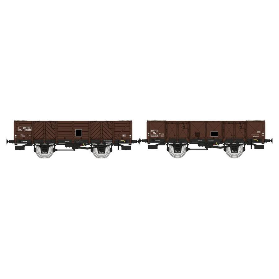 HOゲージ 鉄道模型 無蓋車 REE Modeles REEモデルズ SNCF TTw 2両セット PLM Era III DC | 