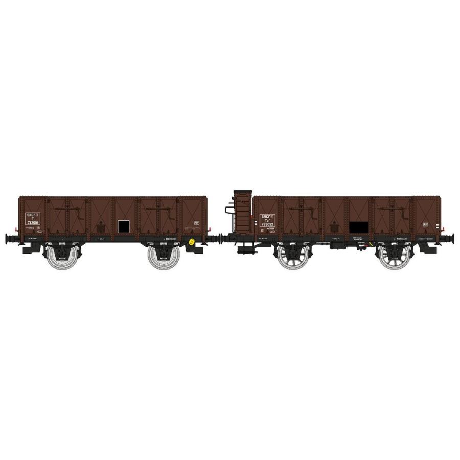 HOゲージ 鉄道模型 REE Modeles SNCF T Twf 2 cars OCEM19 steel brown RIV Era III DC | 