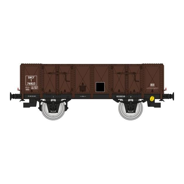 HOゲージ 鉄道模型 無蓋車 REE Modeles REEモデルズ SNCF T OCEM19 steel brown RIV Era III DC | 