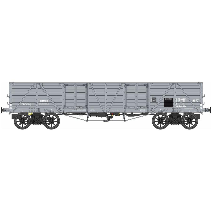 HOゲージ 鉄道模型 無蓋車 REE Modeles REEモデルズ PLM TP TOMBEREAU 4 axle grey Era II DC | 