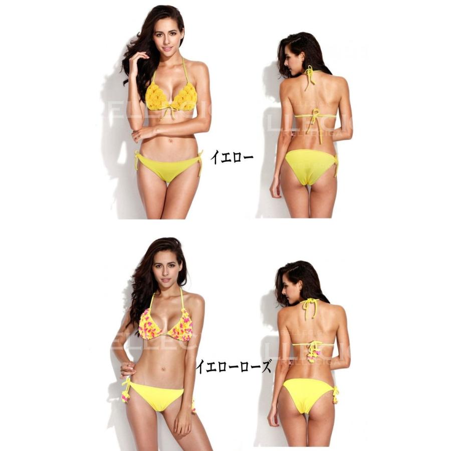 大人フラワーお花三角ビキニ ハンドメイド 5カラー セクシー水着上下セット レディース　インポート/RELLECIGA日本正規販売店 |  | 04