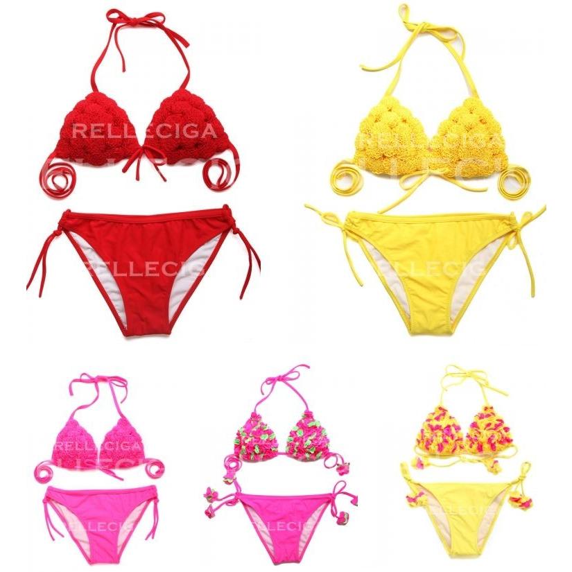 大人フラワーお花三角ビキニ ハンドメイド 5カラー セクシー水着上下セット レディース　インポート/RELLECIGA日本正規販売店 |  | 05