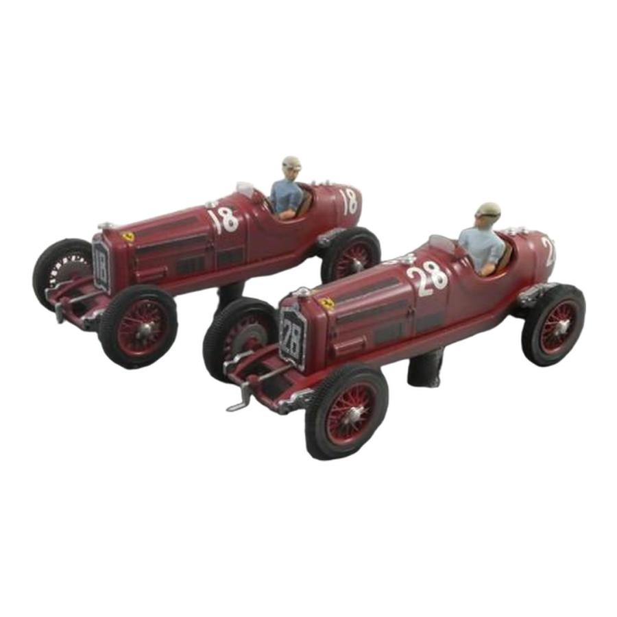 ミニカー RIO 1/43 Alfa Romeo P3 1934 Alfa Romeoアルファロメオ P3 1934 レッド #18 #28 2台セット / Rio 1