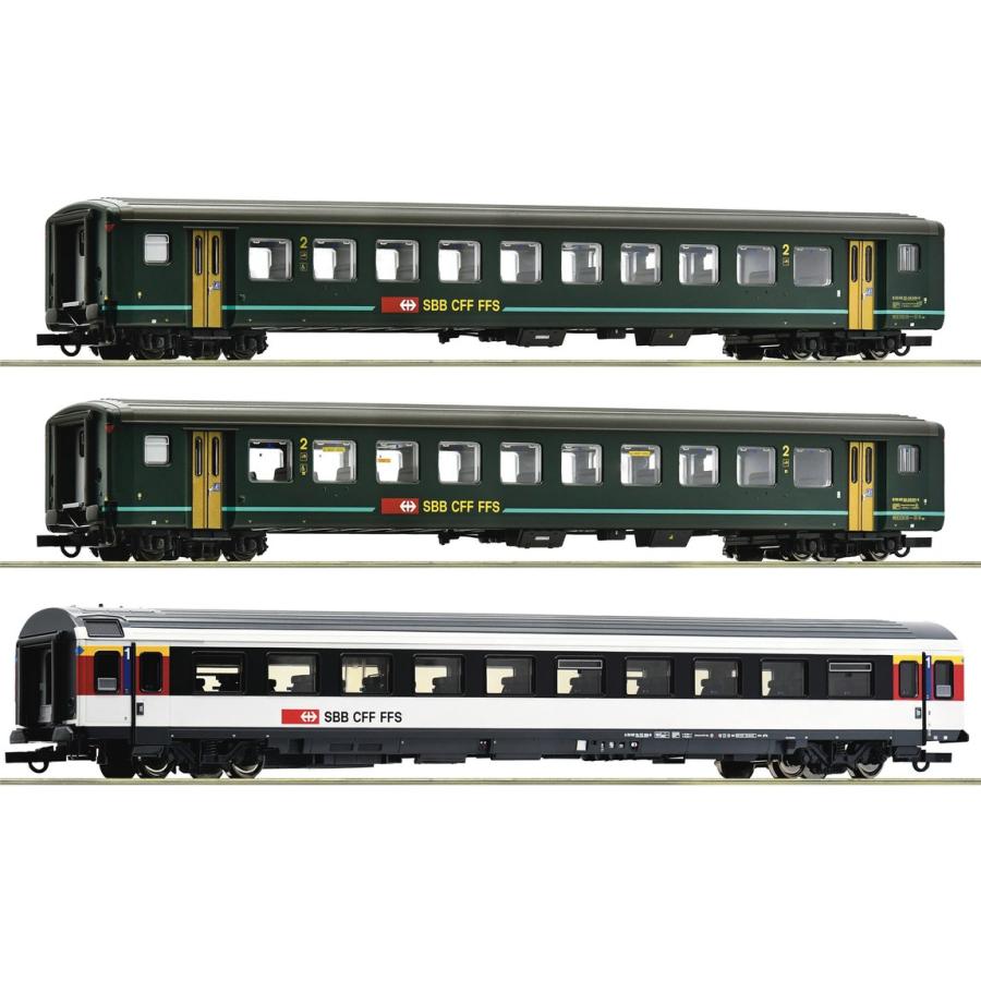 HOゲージ 鉄道模型 客車 Roco ロコ SBB Boezberg Interregio 3pcs set Era V VI DC | 