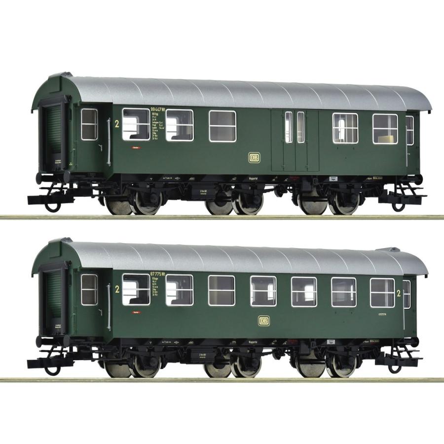 HOゲージ 鉄道模型 客車 Roco ロコ DB Umbauwagen pair 2nd Class Era III DC | 