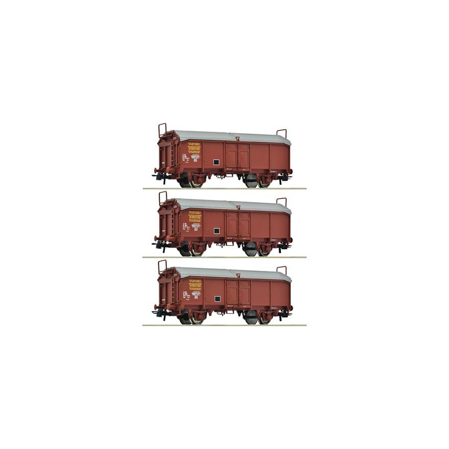 HOゲージ 鉄道模型 Roco 3両セット 貨車 Tms SNCF Era IV DC | 