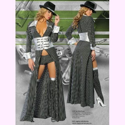 1497　マフィア ママ 2ピースセット パーティー ハロウィン 衣装 /Roma Costumeローマ コスプレ・仮装・ハロウィン・女性・大人用 動画あり | 