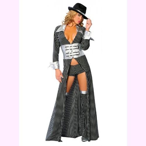 1497　マフィア ママ 2ピースセット パーティー ハロウィン 衣装 /Roma Costumeローマ コスプレ・仮装・ハロウィン・女性・大人用 動画あり |  | 01