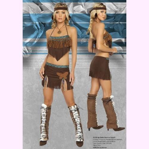 4208 ネイティブアメリカン 4ピースセット パーティー ハロウィン 衣装 /Roma Costumeローマ コスプレ・仮装・ハロウィン・女性・大人用 | 