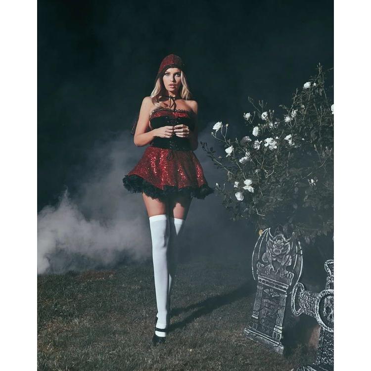 スケアード リトル ガール 赤ずきんちゃん ２点セット ハロウィン コスチューム 仮装 大人女性レディース |  | 02