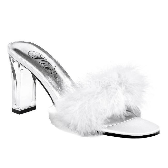 ROMANCE-301F 3インチ(約8cm) クリアヒール ハイヒール　ミュール /Pleaserプリーザー パーティードレス 靴 大きいサイズ |  | 02