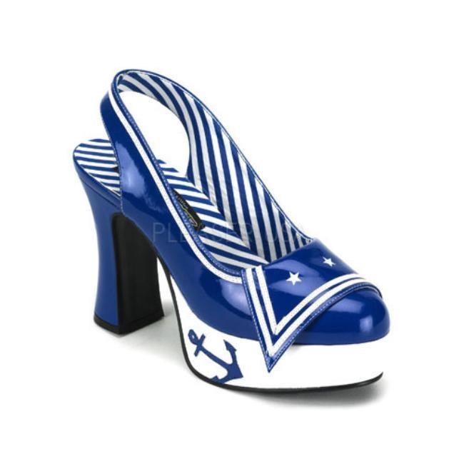 SAILOR-60 パンプス 4インチ(約10cm)ハイヒール セーラー /Pleaserプリーザー コスプレ靴 ハロウィン 仮装 大きい | 