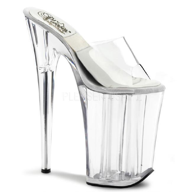 SOL-901-O 9インチ(約23cm) ハイヒール ミュール クリアサンダル /Pleaserプリーザー パーティー 靴 大きい シンデレラサイズ | 