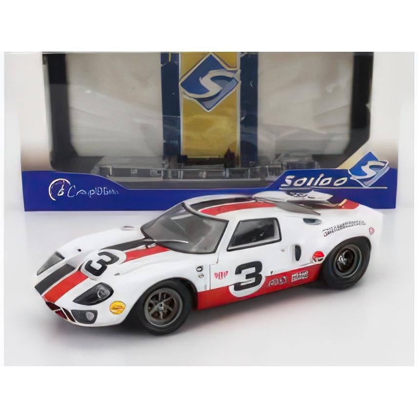 フォード GT40 MKI エリックディーンデザイン 2015 ホワイト/レッド 1/18 ミニカー SOLIDO | 