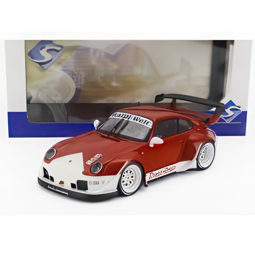 PORSCHE 911 993 RWB ポルコロッソ クーペ 2020 ホワイト レッド SOLIDO 1/18 | 