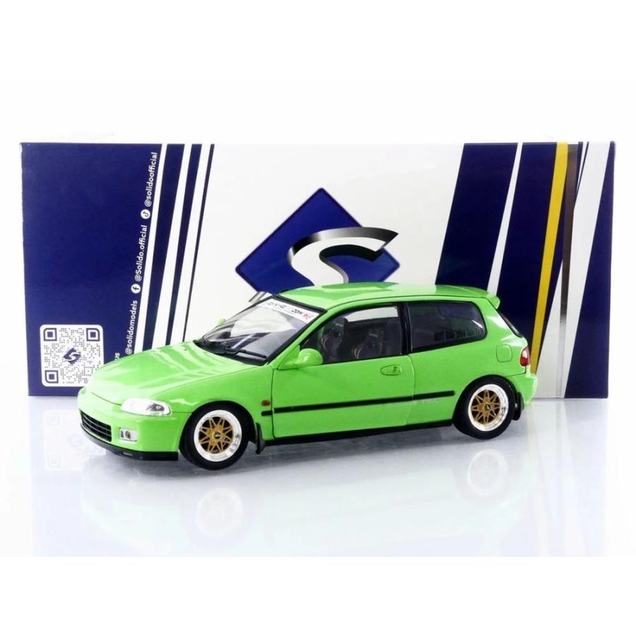 ホンダ シビック EG6 1991 グリーン / Solido 1/18 ミニカー | 