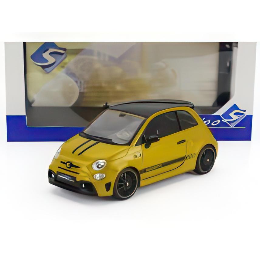 FIAT NUOVA 500 ABARTH 595 2022 イエローメタリック ブラック SOLIDO 1/18 | 