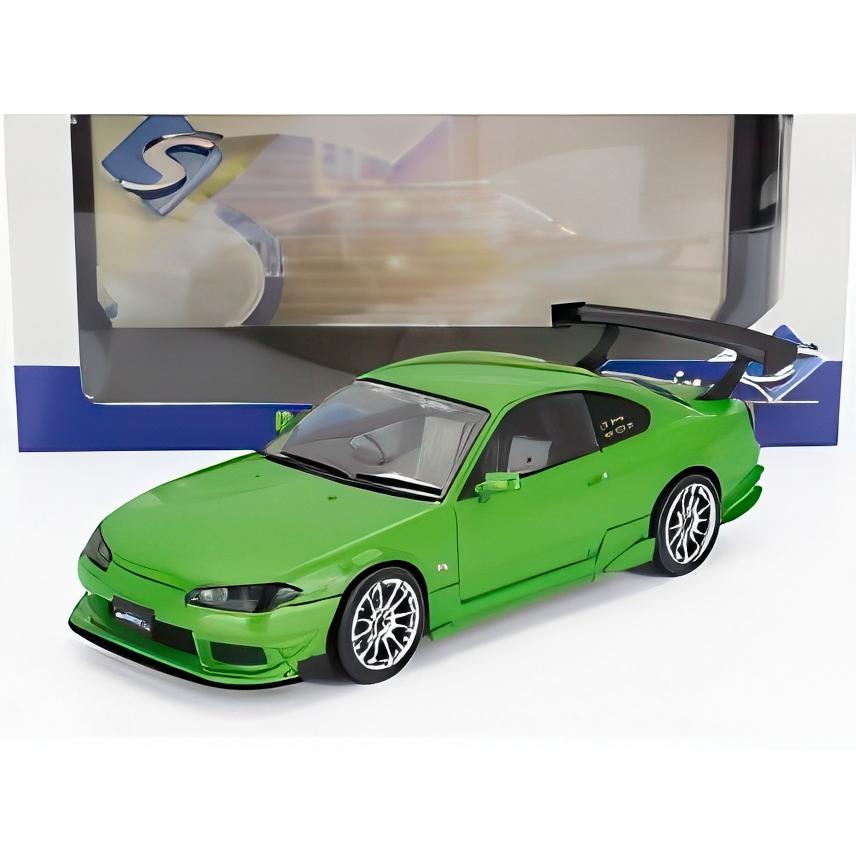 NISSAN シルビア (S15) クーペ SPEC-R エアロ 1999 グリーンメタリック/ SOLIDO 1/18 ミニカー | 