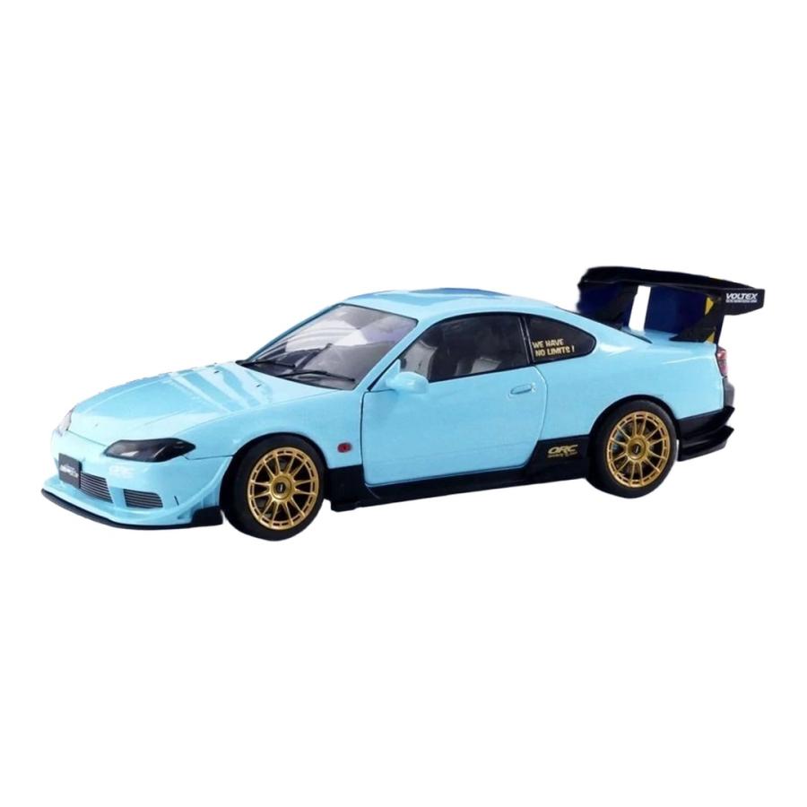 日産 シルビア S15 Spec-R エアロ 1999 ライトブルー / Solido 1/18 ミニカー | 