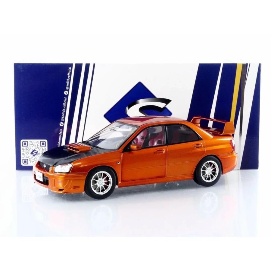 スバル インプレッサ WRX STI 2003 オレンジ / Solido 1/18 ミニカー | 