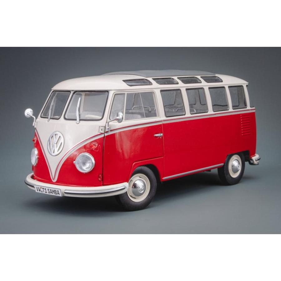 VW T1 Samba 1962 赤 白 / SOLIDO 1/18 ミニカー : バスクホビー