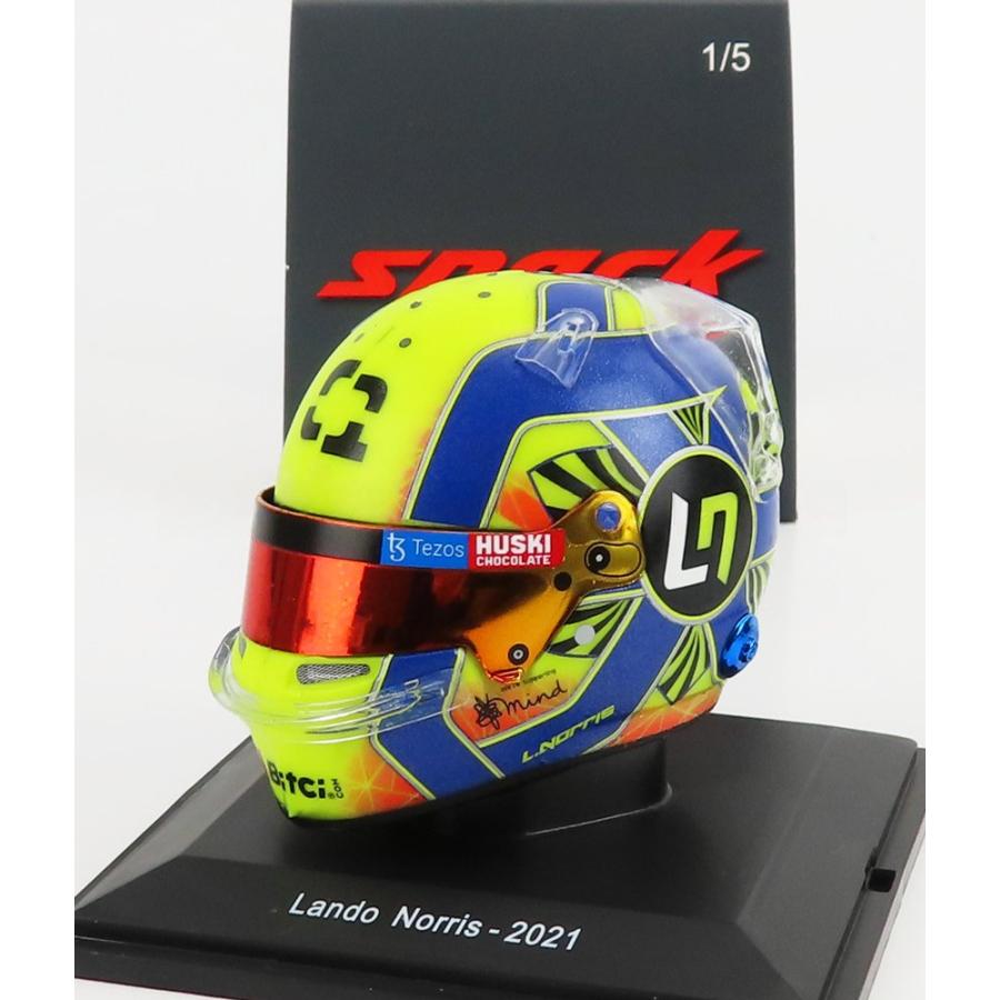 Lando Norris 2021 ヘルメット MCL35 McLaren No.4 イエロー Spark 1/5 ミニカー | 