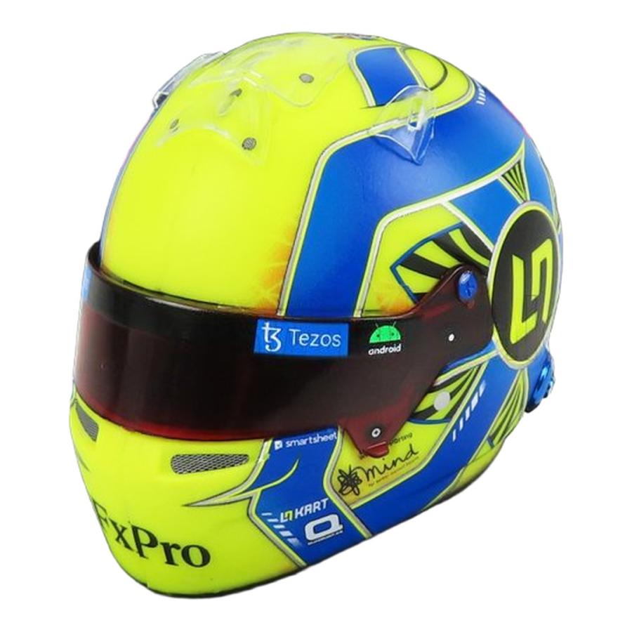 Lando Norris 2022 ヘルメット MCL36 McLaren No.4 イエロー・ブルー / Spark 1/5 ミニカー | 
