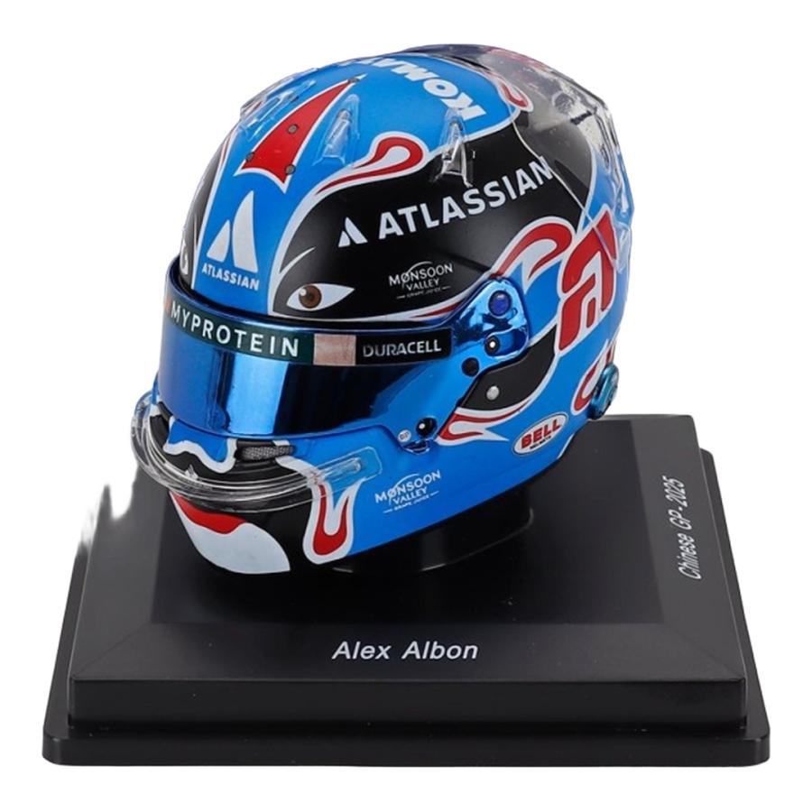 Alex Albon ヘルメット #23 Williams Racing 中国GP 2025 ブルー・ブラック Spark 1/5 ミニカー | 