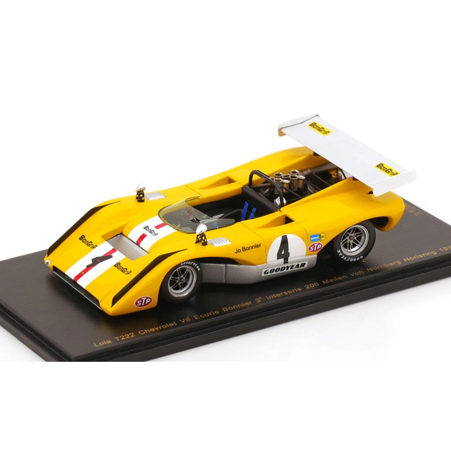 1971 Lola T222 Chevrolet V8 #4 Norisring Bornier 300台限定 Spark 1/43 | 