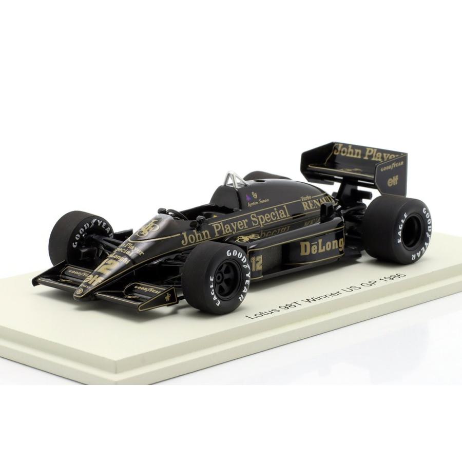 Ayrton Sennaアイルトンセナ Lotusロータス 98T 1986 ブラック #12 アメリカGP優勝車 / Spark 1/43 ミニカー | 