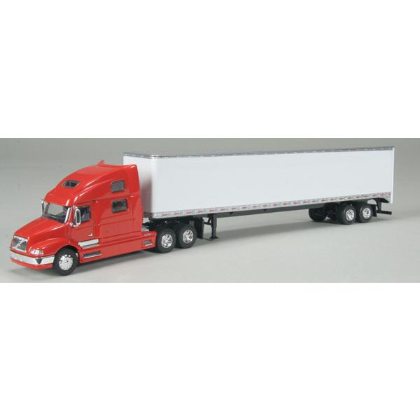 Volvo 770 赤 スリーパーキャブ 53ft トレーラー ブランク ホワイト ダブルリアドア SPECCAST 1/64 | 