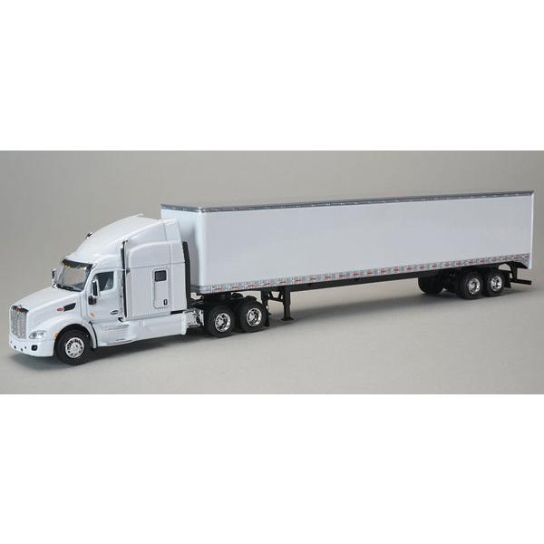 Peterbilt 579 スリーパー 53ft トレーラー ブランク ホワイト シングルドア SPECCAST 1/64 | 
