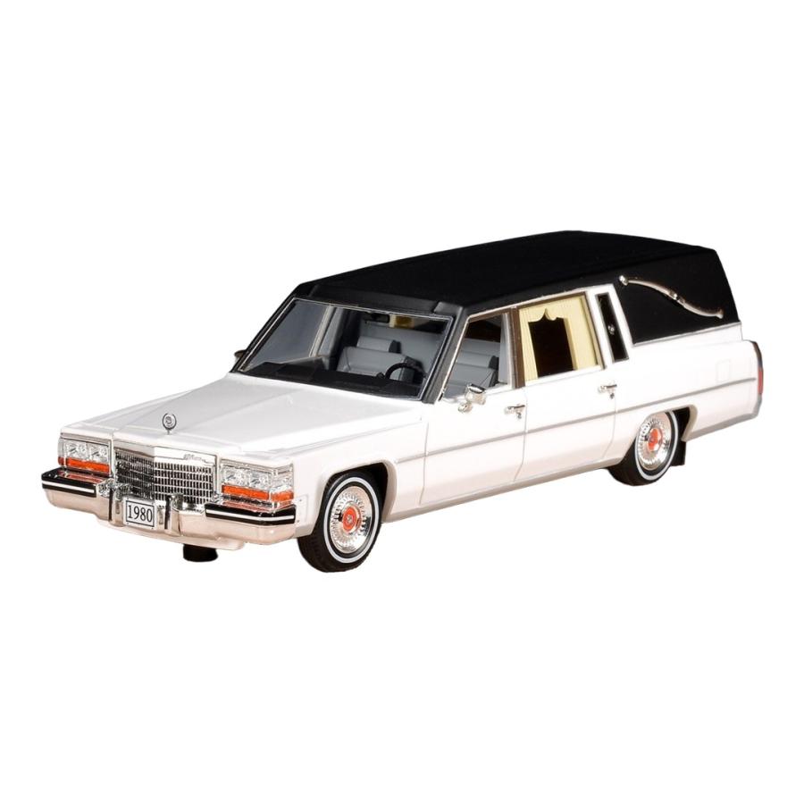 【予約】2026年発売予定 Cadillac Superior 1980 霊柩車 ホワイト/ブラック / STAMP-MODELS 1/43 ミニカー | 