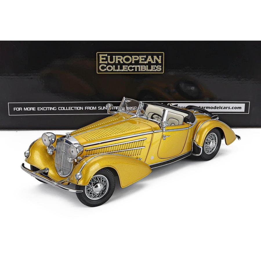 HORCHホルヒ 855 ROADSTERロードスター OPENオープン 1939 YELLOWイエロー / Sun Star 1/18 ミニカー | 