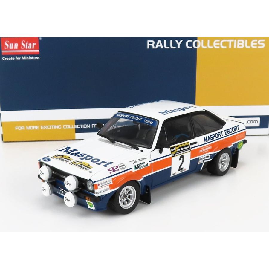 1977 Ford Escort RS1800 Night #2 Rally 2nd SUN-STAR 1/18 ミニカー | 