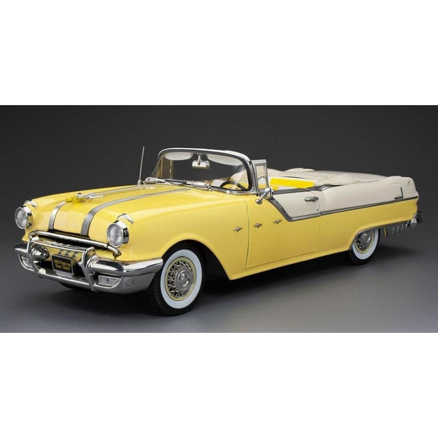【予約】PONTIAC STAR CHIEF カブリオレ オープン 1955 イエローホワイト / Sun Star 1/18 ミニカー | 