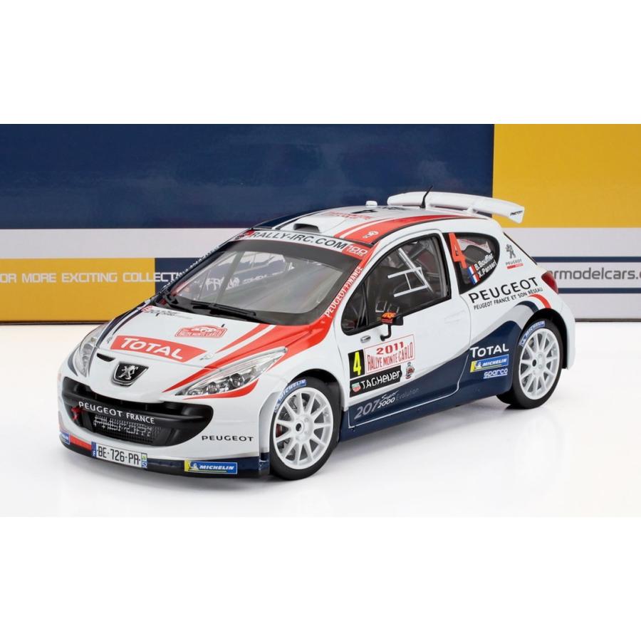 2011 Peugeot 207 S2000 #4 Monte Carlo Winner White/Red 999台限定 SUN-STAR 1/18 | 