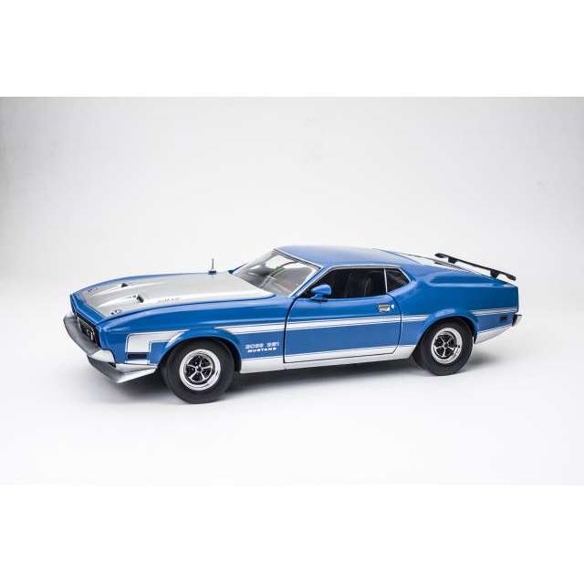 1971 Ford Mustang Boss 351 グラバーブルーホワイト/SunStar 1/18ミニカー | 