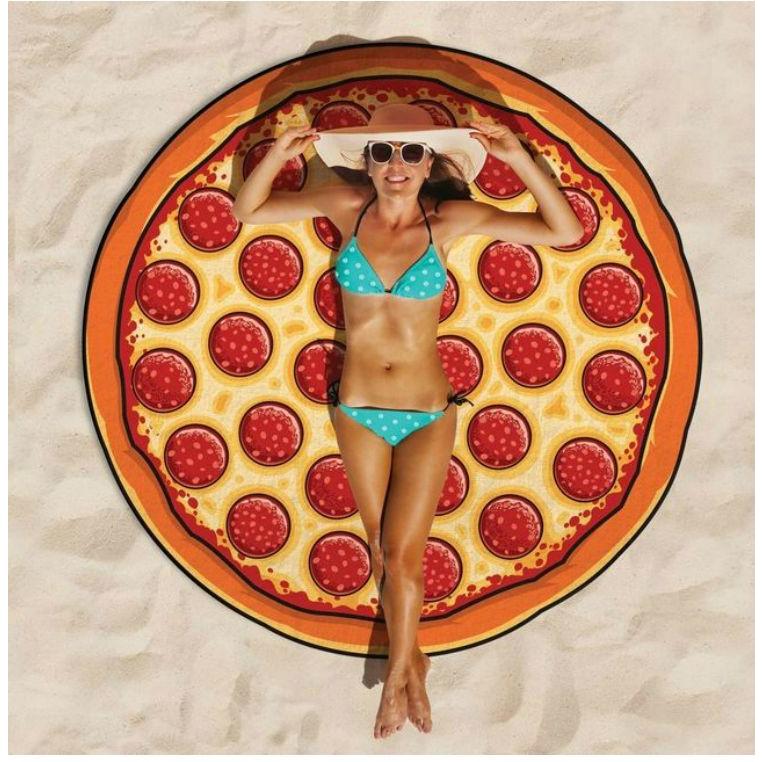 ビーチマット オシャレ ブランケット 海 プール 軽量 大きい 163cm インポートセレブ 選べる3カラー ピザ ハンバーガー ドーナツ 送料無料 |  | 03