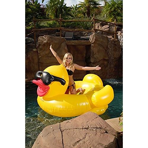 グラサンをかけたイエローダック サングラスアヒル 巨大ジャイアントフロート 浮き輪 面白グッズ 海水浴プールで目立つ  オシャレ インポートセレブ 大きい 165c |  | 01